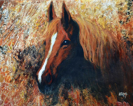 Pintura de caballo por Haydée Piteo