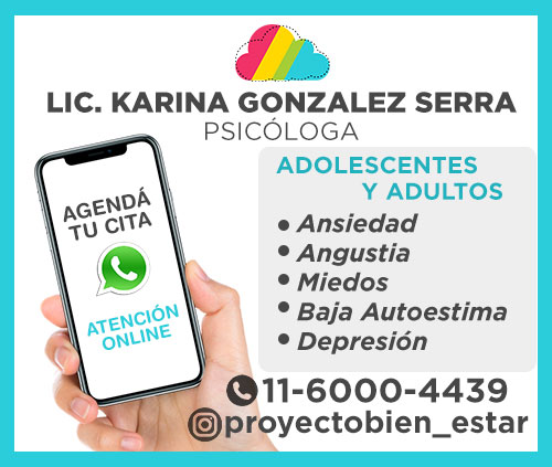 Psicóloga Lic. Karina Gonzalez Serra - Adolescentes y Adultos