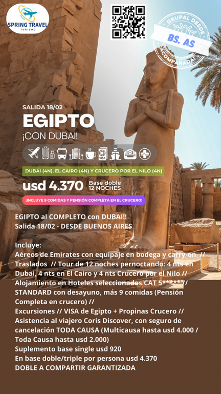 Viajá a Egipto y conocé sus misterios con Sprong Travel Turismo