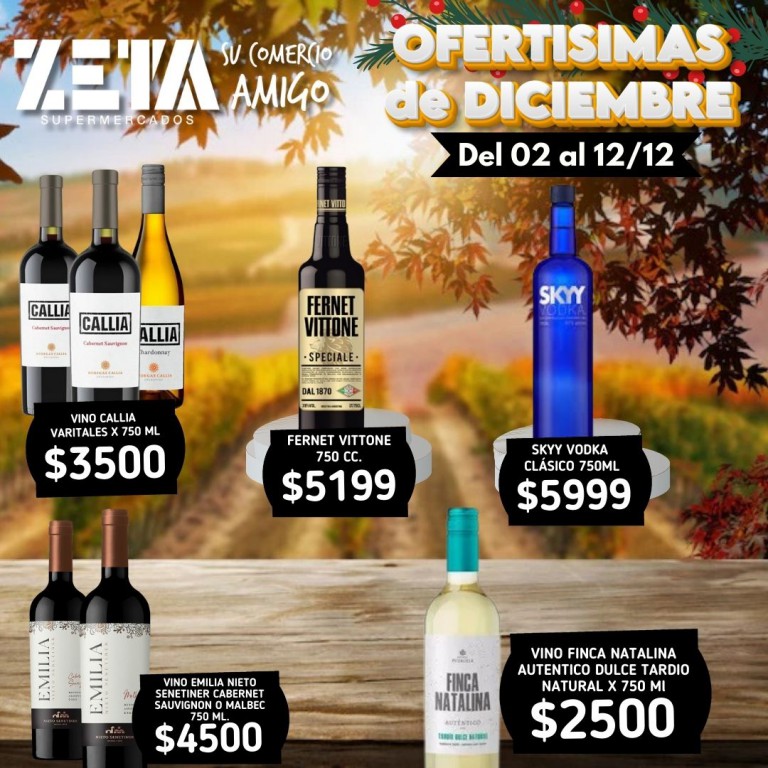 Supermercados Zeta, las mejores ofertas en vinos para estas fiestas