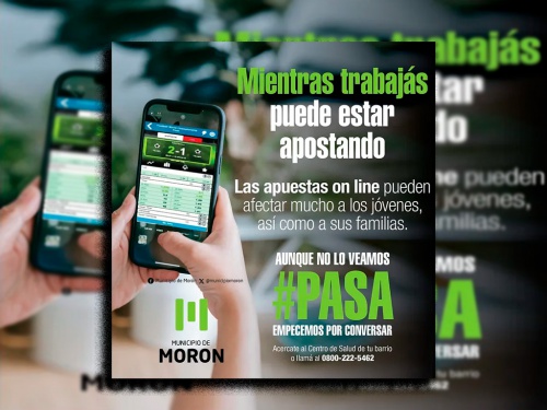 Morón lanzó una campaña de prevención contra la ciberludopatía