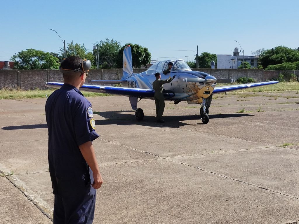 B-45 Mentor de la Escuadrilla Histórica de la Fuerza Aérea Argentina. 