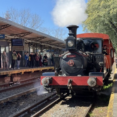 Una locomotora a vapor de 120 años se paseó por Haedo
